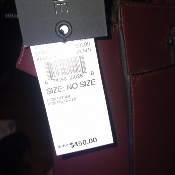 Kendall & Kylie "Katherine" maroon leather satchel NWT - Picture 5 of 11